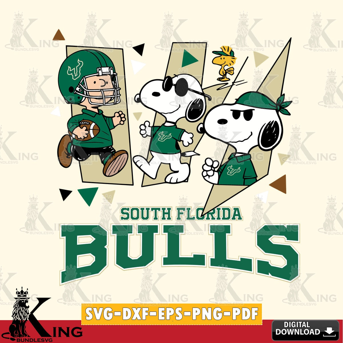 South Florida Bulls Peanuts Joe Cool SVG, Cricut, Cut file  , Digital Download , Instant Download, Peanuts svg, NCAA svg, Football svg, Sport svg