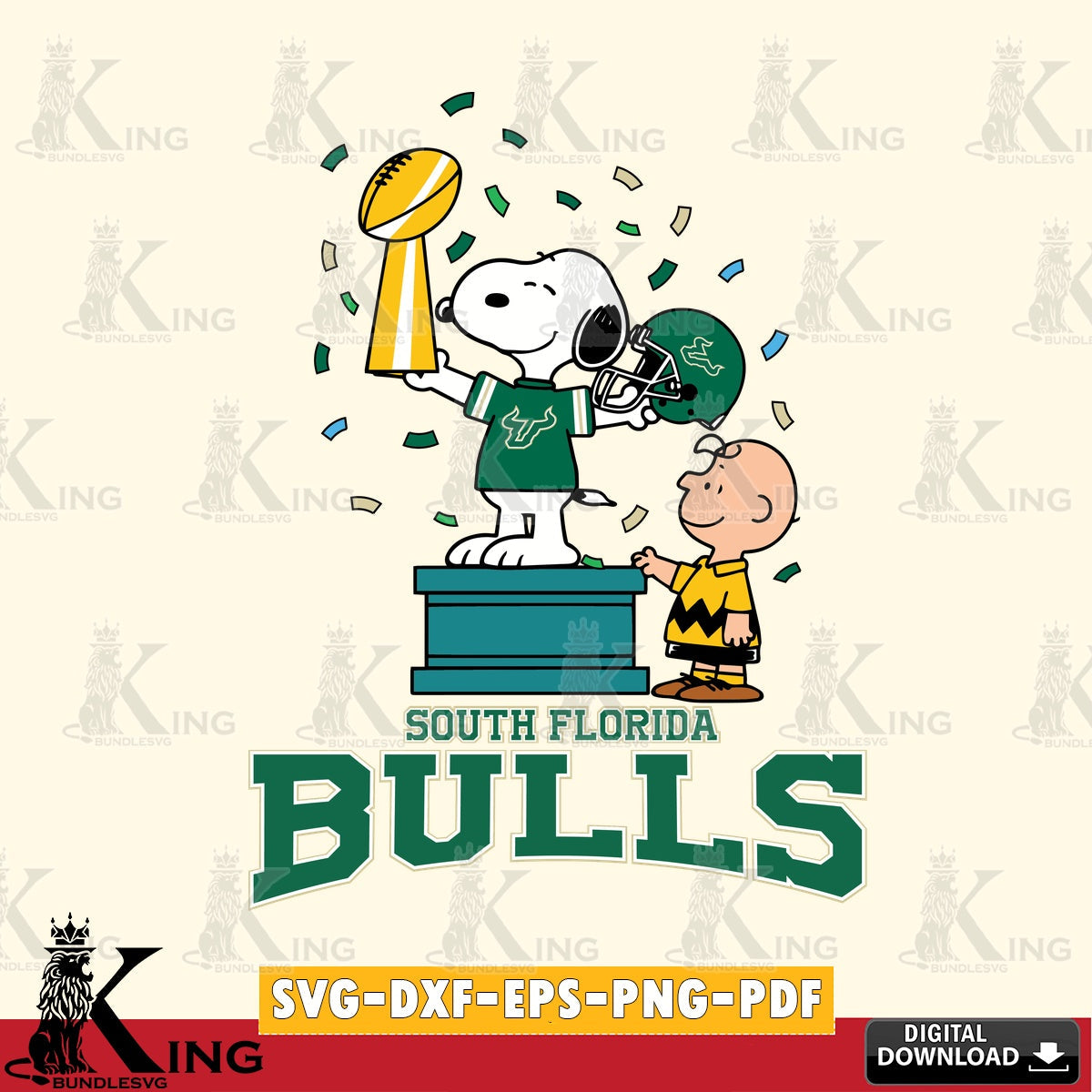 South Florida Bulls Peanuts Winner SVG, Cricut, Cut file  , Digital Download , Instant Download, Peanuts svg, NCAA svg, Football svg, Sport svg