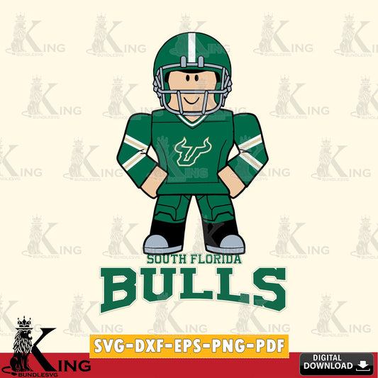 South Florida Bulls Roblox Cool Football SVG file , NCAA Cricut,  File cut , Digital Download , PDF File
