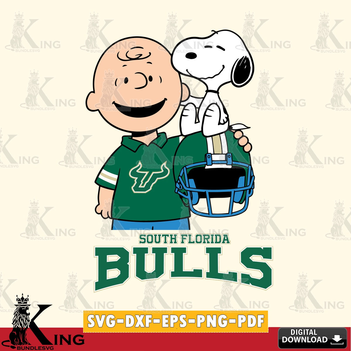 South Florida Bulls Snoopy On Helmet SVG, Cricut, Cut file  , Digital Download , Instant Download, Peanuts svg, NCAA svg, Football svg, Sport svg