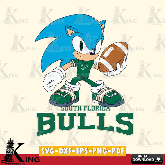 Vector design showing South Florida Bulls Sonic Rugby, versatile clip art for stickers, decals, and mugs