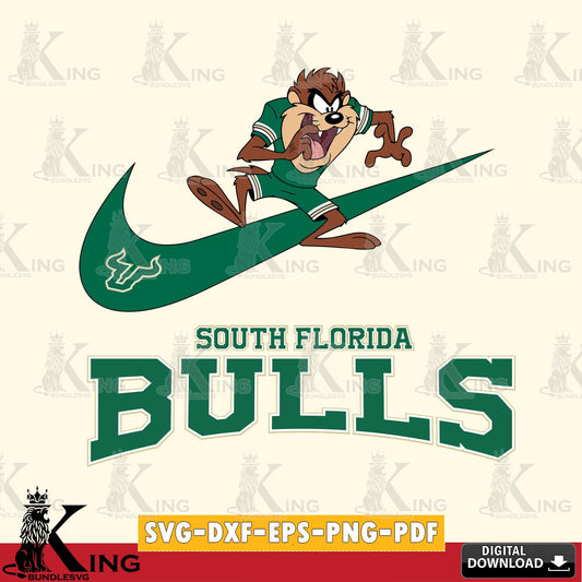 South Florida Bulls Taz Football Nike SVG file, Cut file  , Digital Download , Instant Download, Taz svg, NCAA svg