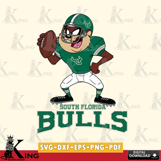 South Florida Bulls Taz Football Player SVG file, Cut file  , Digital Download , Instant Download, Taz svg, NCAA svg