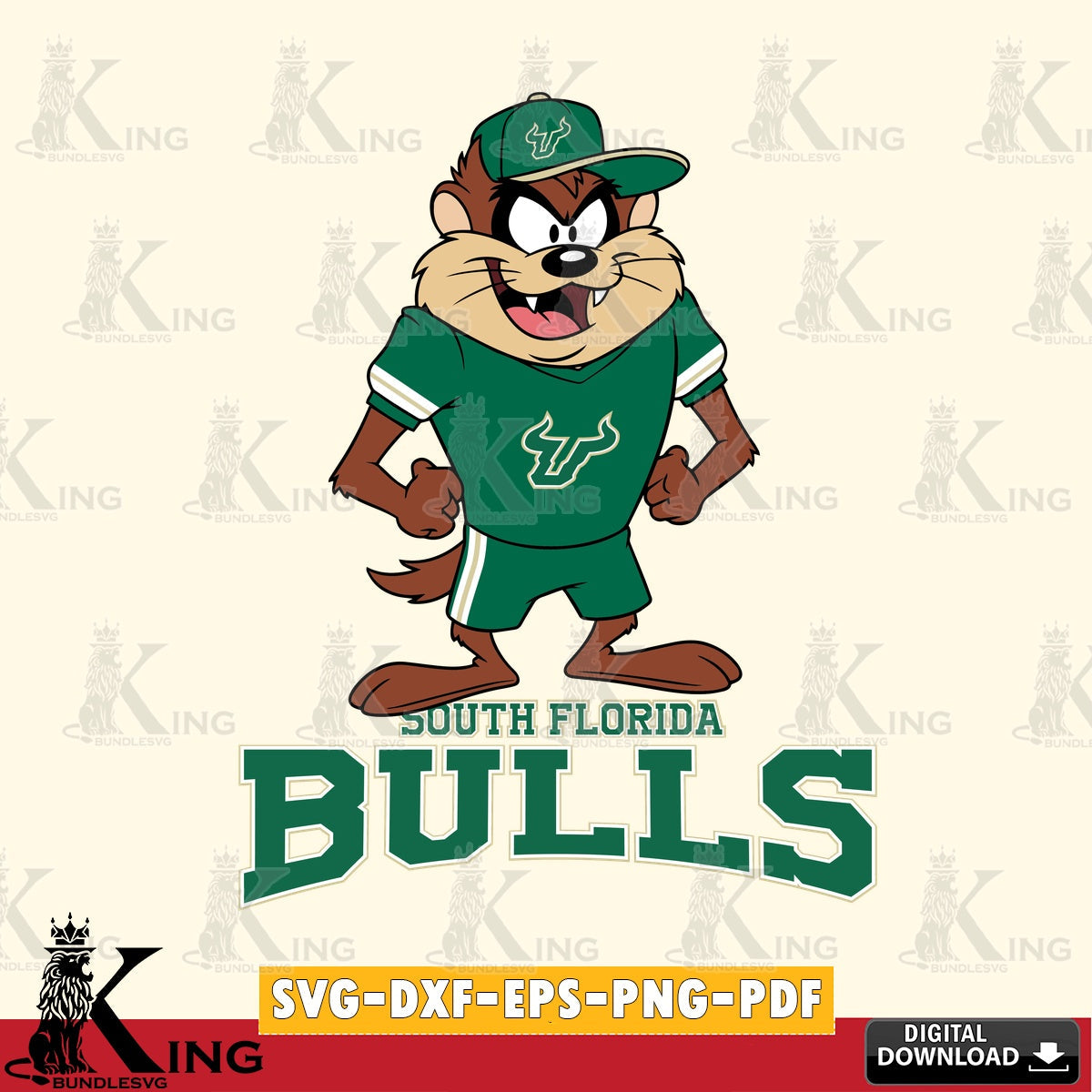 South Florida Bulls Taz Standing Pose SVG file, Cut file  , Digital Download , Instant Download, Taz svg, NCAA svg