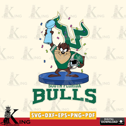 South Florida Bulls Taz Trophy Podium SVG file, Cut file  , Digital Download , Instant Download, Taz svg, NCAA svg