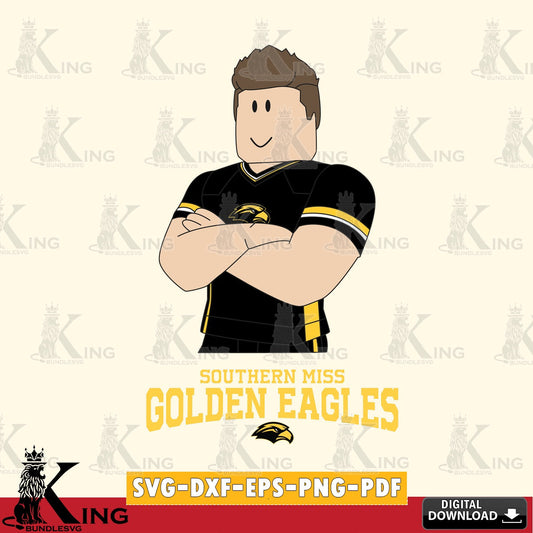 Southern Miss Golden Eagles Roblox Football SVG file , NCAA Cricut,  File cut , Digital Download , PDF File