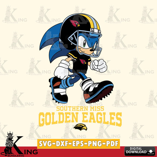Southern Miss Golden Eagles Sonic Ready Football SVG file, Vector , Digital Download , PDF File , Instant Download