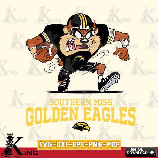 Southern Miss Golden Eagles Taz Football Helmet SVG file, Cut file  , Digital Download , Instant Download, Taz svg, NCAA svg