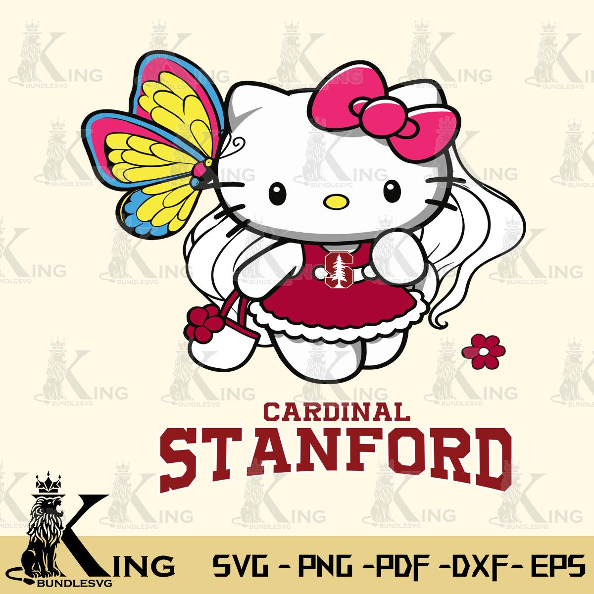 Stanford Cardinal Kitty Cartoon Svg Eps Dxf Png File, Digital Download