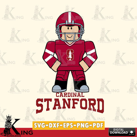 Stanford Cardinal Roblox Cool Football SVG file , NCAA Cricut,  File cut , Digital Download , PDF File
