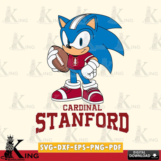 Stanford Cardinal Sonic Game Day Ready SVG file, Vector , Digital Download , PDF File , Instant Download