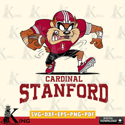 Stanford Cardinal Taz Football Helmet SVG file, Cut file  , Digital Download , Instant Download, Taz svg, NCAA svg