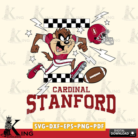 Stanford Cardinal Taz Football Lightning SVG file, Cut file  , Digital Download , Instant Download, Taz svg, NCAA svg