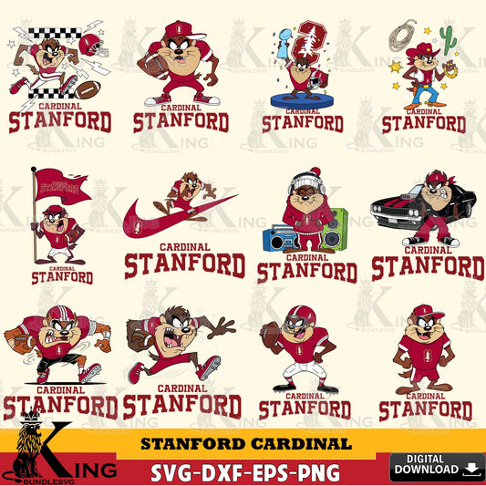 Stanford Cardinal Taz Football NCAA Bundle SVG file, Cut file  , Digital Download , Instant Download, Taz svg, NCAA svg