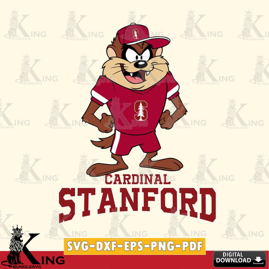 Stanford Cardinal Taz Standing Pose SVG file, Cut file  , Digital Download , Instant Download, Taz svg, NCAA svg