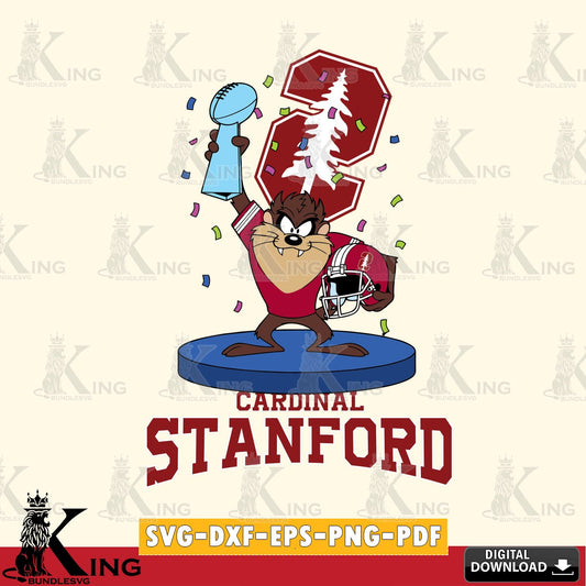 Stanford Cardinal Taz Trophy Podium SVG file, Cut file  , Digital Download , Instant Download, Taz svg, NCAA svg