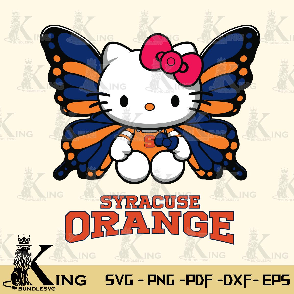 Syracuse Orange Butterfly Kitty Delight Svg Eps Dxf Png File, Digital Download