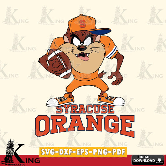 Syracuse Orange Đồng phục bóng đá Taz SVG file, Cut file  , Digital Download , Instant Download, Taz svg, NCAA svg