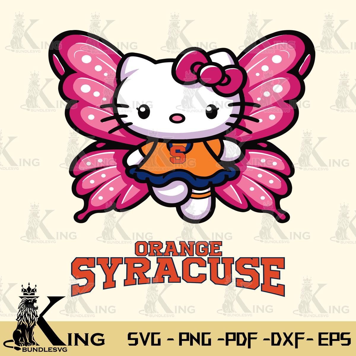 Syracuse Orange Hello Kitty Dreamscape Svg Eps Dxf Png File, Digital Download