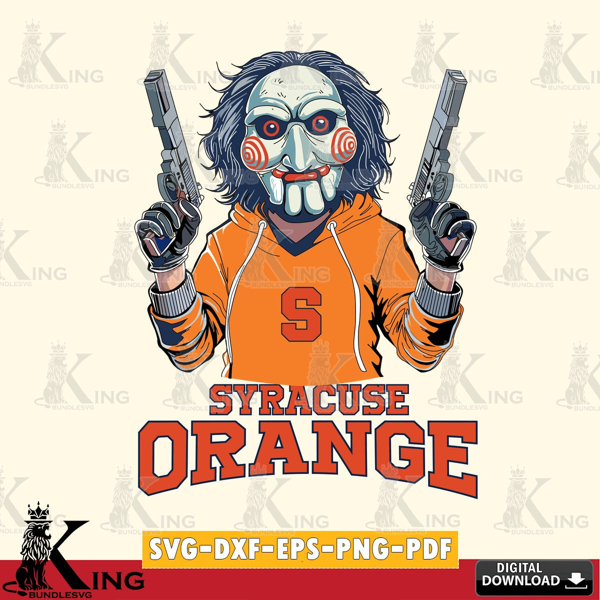 Artistic drawing of a Syracuse Orange Jigsaw Billy Football, NCAA, SVG cut file for personalized gifts and laser projects
