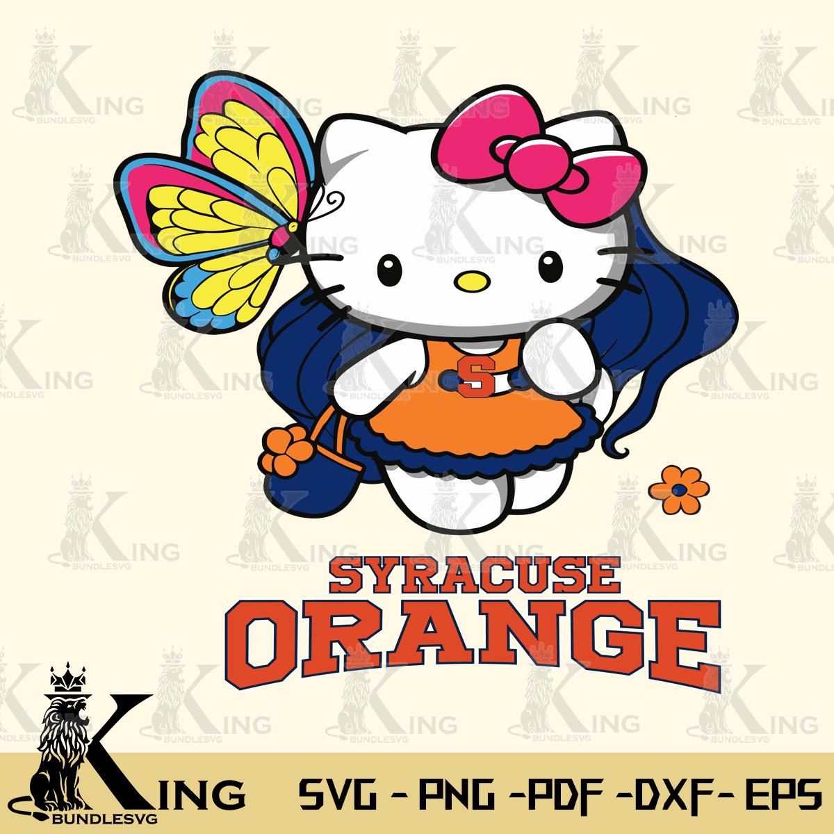 Syracuse Orange Kitty Cartoon Svg Eps Dxf Png File, Digital Download