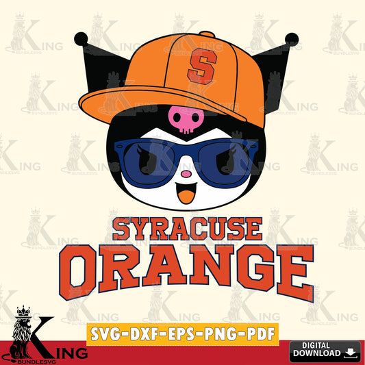 Syracuse Orange Kuromi Football Cool SVG file, Cricut, Cut file  , Digital Download , Instant Download, Sanrio svg, Clipart