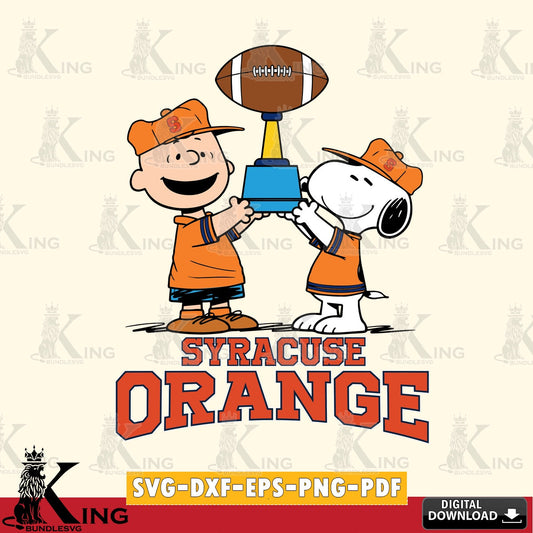 Syracuse Orange Peanuts Football Trophy SVG, Cricut, Cut file  , Digital Download , Instant Download, Peanuts svg, NCAA svg, Football svg, Sport svg