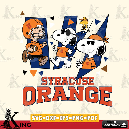 Syracuse Orange Peanuts Joe Cool SVG, Cricut, Cut file  , Digital Download , Instant Download, Peanuts svg, NCAA svg, Football svg, Sport svg