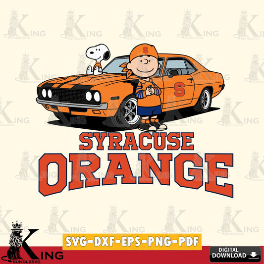 Syracuse Orange Peanuts Muscle Car SVG, Cricut, Cut file  , Digital Download , Instant Download, Peanuts svg, NCAA svg, Football svg, Sport svg