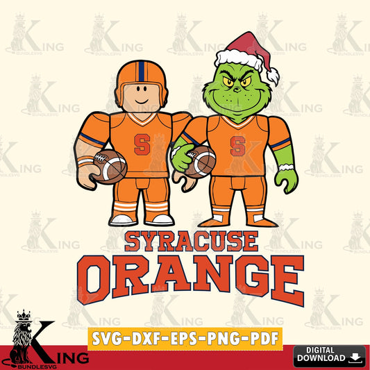 Syracuse Orange Roblox & Grinch Football SVG file , NCAA Cricut,  File cut , Digital Download , PDF File