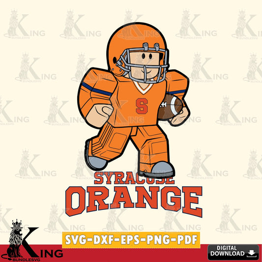 Syracuse Orange Roblox Player Rugby SVG file , NCAA Cricut,  File cut , Digital Download , PDF File
