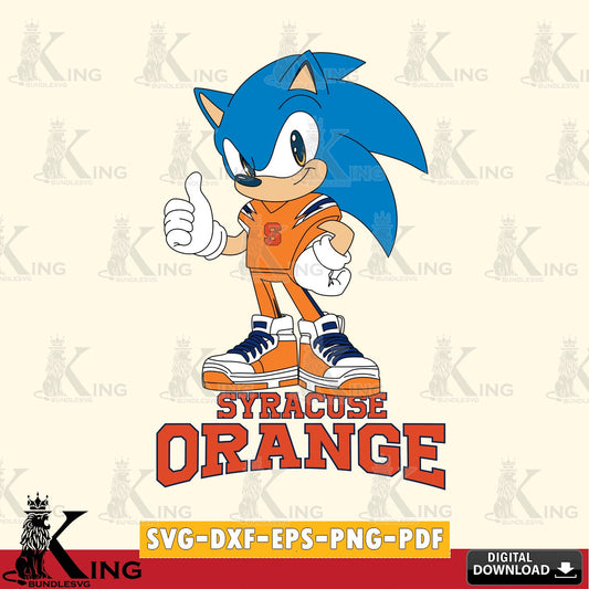 Digital download featuring Syracuse Orange Sonic Like Football SVG cut file for personalized gifts and laser projects
