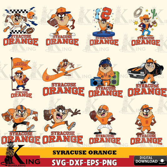 Syracuse Orange Taz Football NCAA Bundle SVG file, Cut file  , Digital Download , Instant Download, Taz svg, NCAA svg