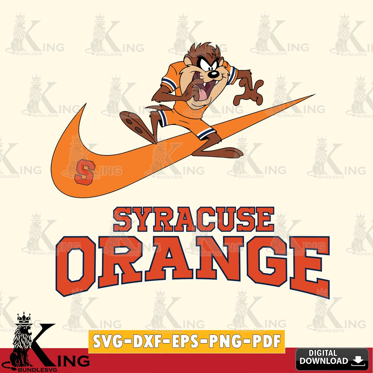 Syracuse Orange Taz Football Nike SVG file, Cut file  , Digital Download , Instant Download, Taz svg, NCAA svg