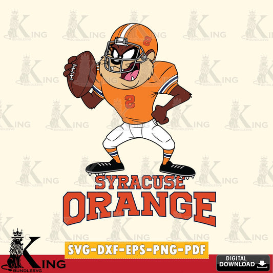 Syracuse Orange Taz Football Player SVG file, Cut file  , Digital Download , Instant Download, Taz svg, NCAA svg