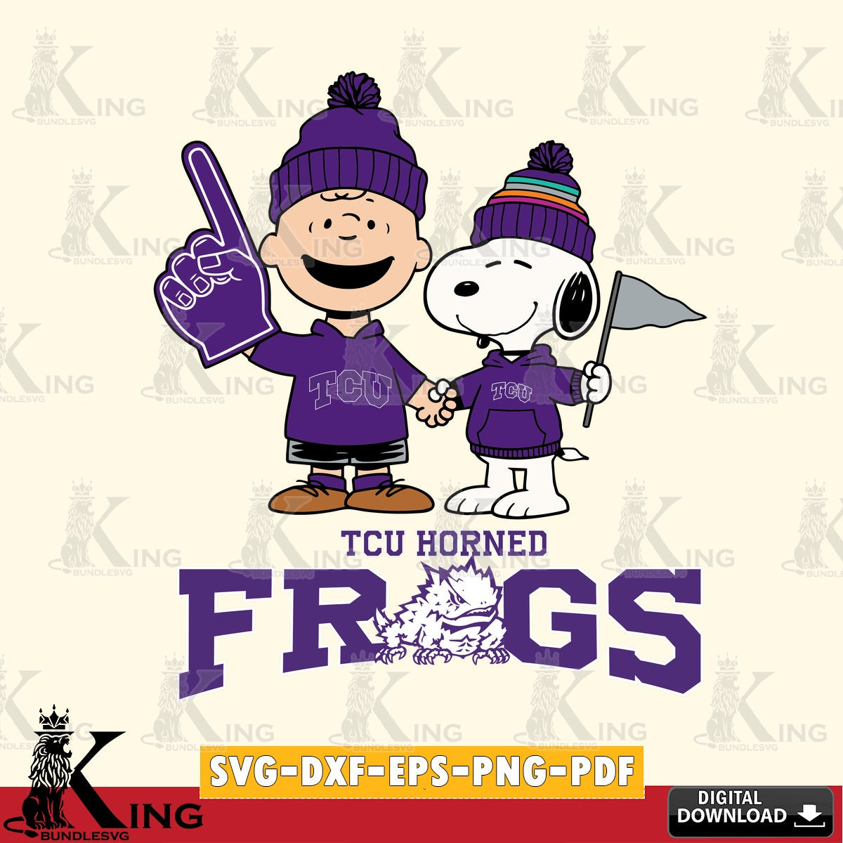 TCU Horned Frogs Peanuts Fan Gear SVG, Cricut, Cut file  , Digital Download , Instant Download, Peanuts svg, NCAA svg, Football svg, Sport svg