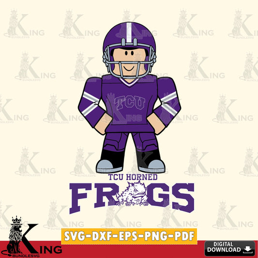 TCU Horned Frogs Roblox Cool Football SVG file , NCAA Cricut,  File cut , Digital Download , PDF File
