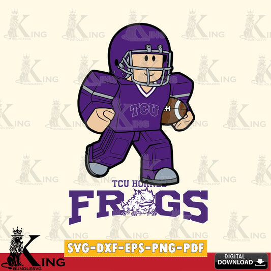 TCU Horned Frogs Roblox Player Rugby SVG file , NCAA Cricut,  File cut , Digital Download , PDF File