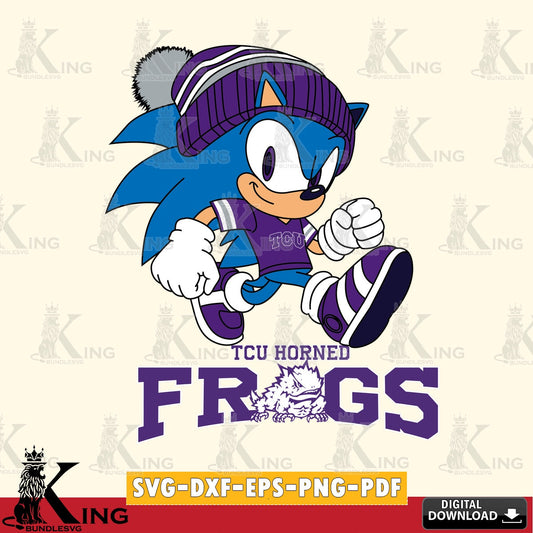 TCU Horned Frogs Sonic Football SVG file, Vector , Digital Download , PDF File , Instant Download