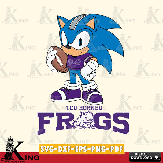 TCU Horned Frogs Sonic Game Day Ready SVG file, Vector , Digital Download , PDF File , Instant Download