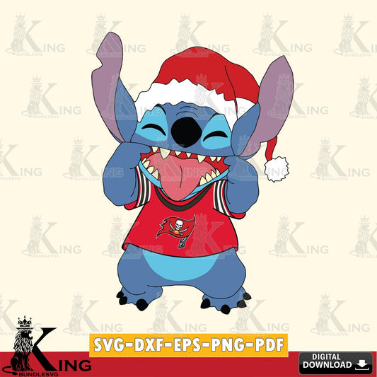Tampa Bay Buccaneers Christmas Stitch Disney SVG, NFL for Cricut, Silhouette, Digital Download , file cut