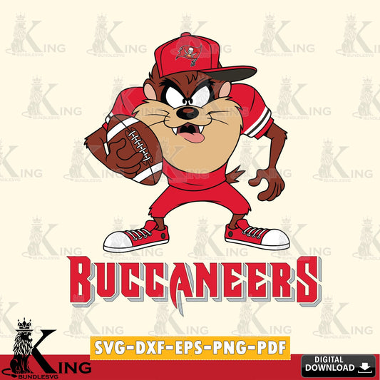 Tampa Bay Buccaneers Đồng phục bóng đá Taz Cut file  , Digital Download , Instant Download, Looney Tunes svg, Football svg