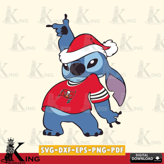 Tampa Bay Buccaneers Disney Lilo & Stitch Christmas SVG, NFL for Cricut, Silhouette, Digital Download , file cut