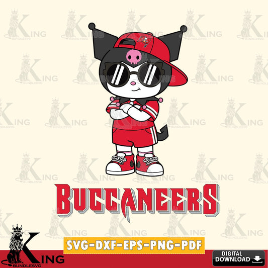 Tampa Bay Buccaneers Kuromi Football Jersey SVG file, Cricut, Cut file  , Digital Download , Instant Download, Sanrio svg, Clipart
