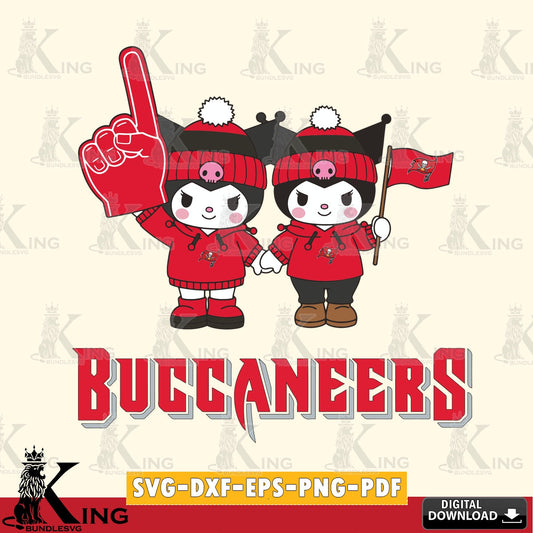 Tampa Bay Buccaneers Kuromi rugby Fan SVG file, Cricut, Cut file  , Digital Download , Instant Download, Sanrio svg, Clipart