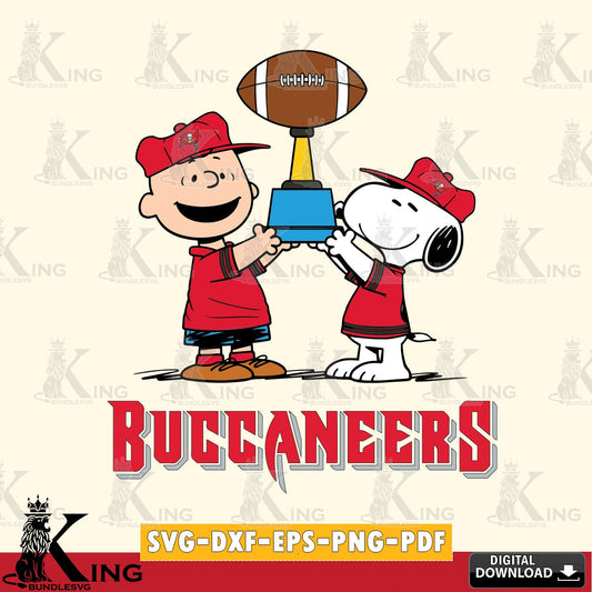 Tampa Bay Buccaneers Peanuts Football Trophy Cricut file , Cut file  , Digital Download , PDF File , Instant Download