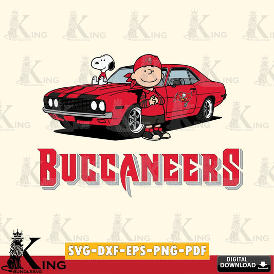 Tampa Bay Buccaneers Peanuts Muscle Car Cricut file , Cut file  , Digital Download , PDF File , Instant Download