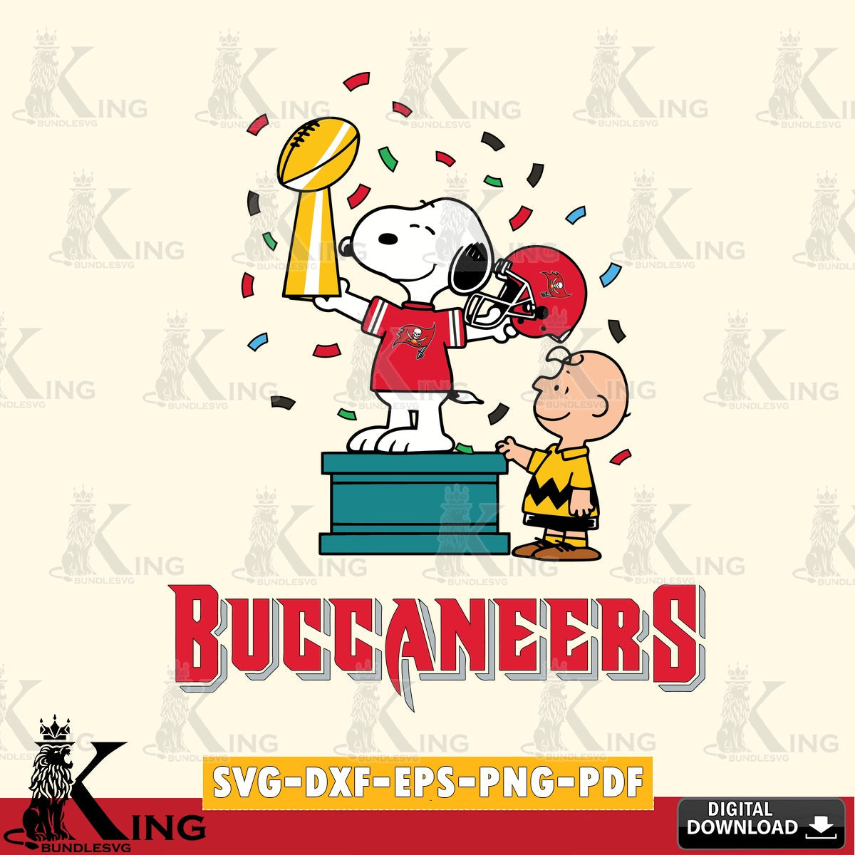 Tampa Bay Buccaneers Peanuts Winner Cricut file , Cut file  , Digital Download , PDF File , Instant Download