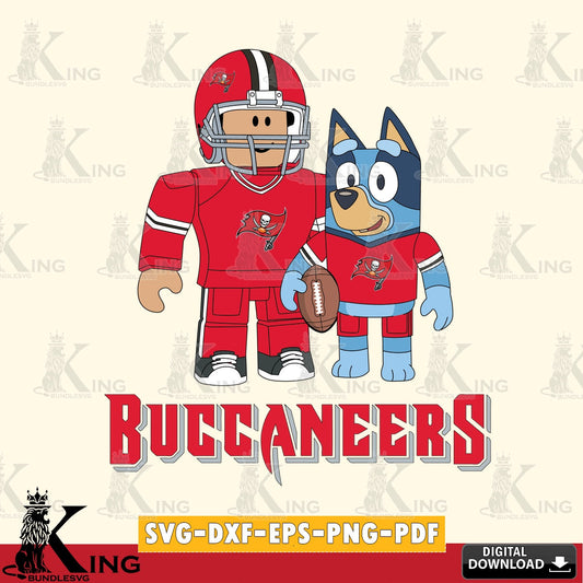 Tampa Bay Buccaneers Roblox & Bluey Football SVG file , Cricut, NFL  File cut , Digital Download , PDF File