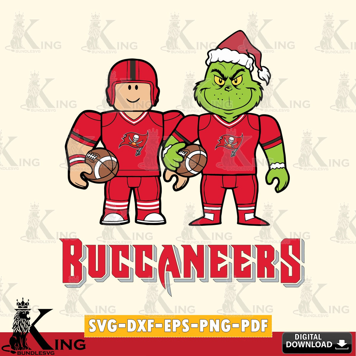 Tampa Bay Buccaneers Roblox & Grinch Football SVG file , Cricut, NFL  File cut , Digital Download , PDF File